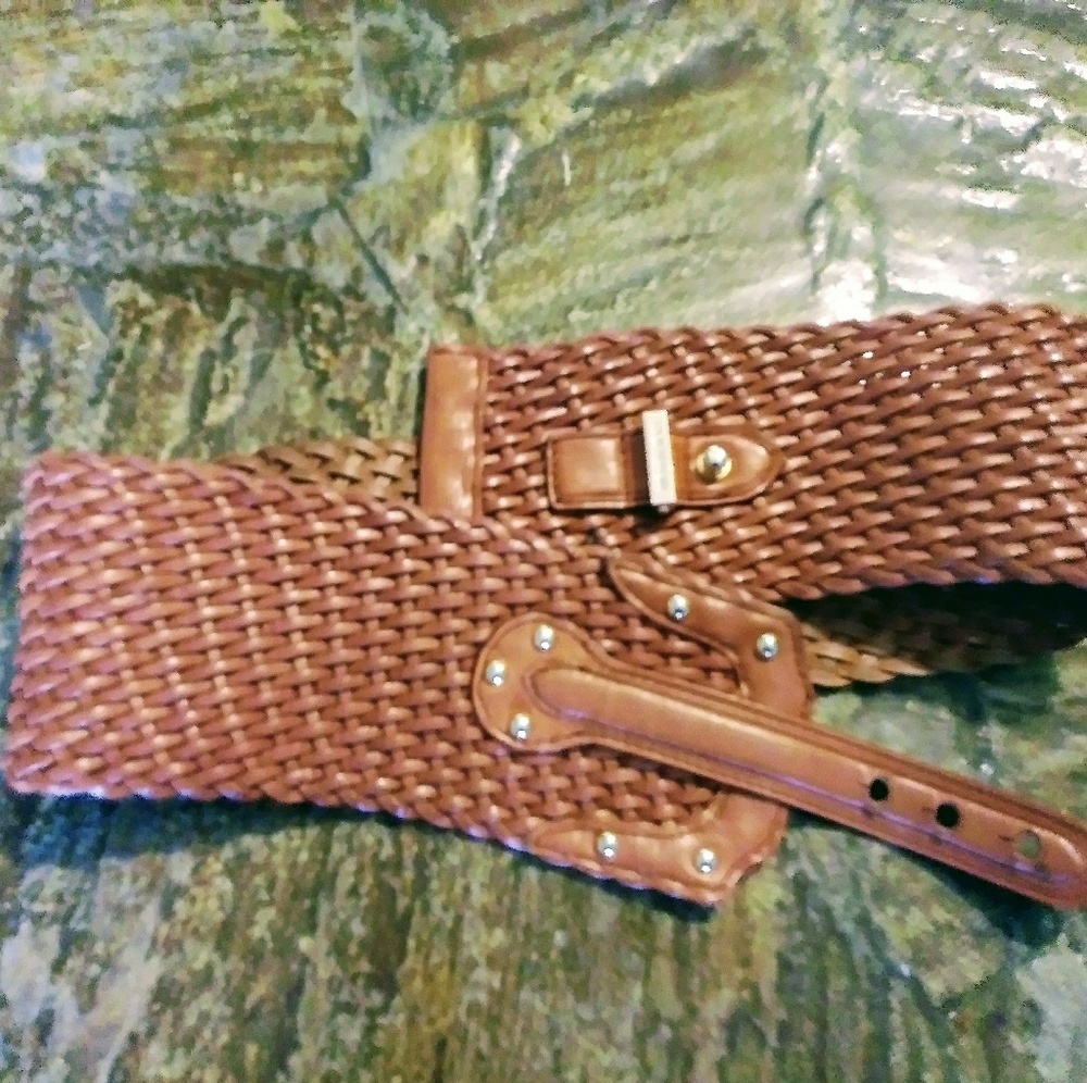 Michael Kohrs Brown Wide Leather Waist Belt